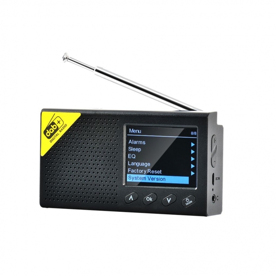 Digitales DAB- und FM-Radio mit BT, tragbarer wiederaufladbarer drahtloser Digitalradio-DAB + FM-Empfaenger mit Stereo-Lautsprec