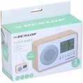 Dunlop Radiowecker digital - mit Kalender und Thermometer - 2x AA (exkl.) - Holzoptik