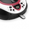 Lenco SCD-38 USB Pink - Tragbares FM-Radio mit CD/MP3-Player - USB-Eingang - AUX-Eingang - Pink