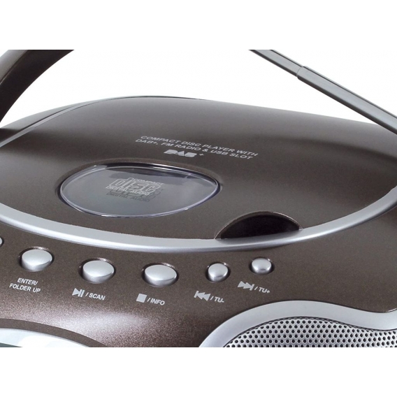 Soundmaster SCD4200BR PLL-UKW Radio DAB+ CD-MP3/USB Festsenderspeicher braun