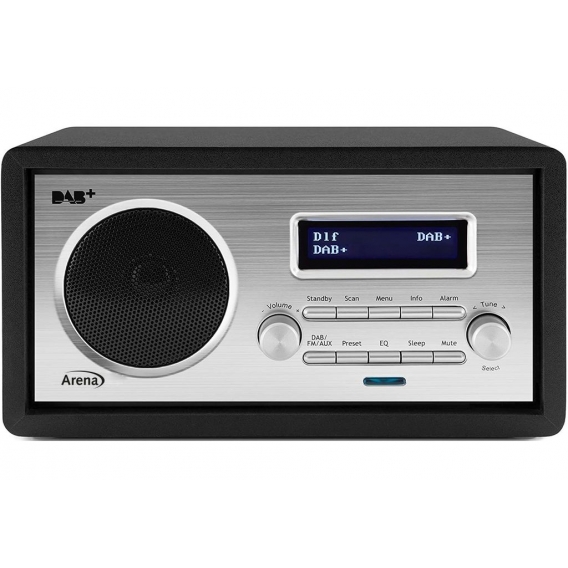 Arena Retro Design Radio DAB+ /UKW-Radio HRA1255DAB - Schwarz