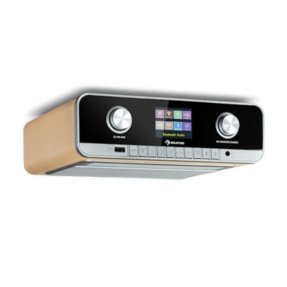 auna Connect Soundchef MKII Küchen-Unterbauradio, Bluetooth Freisprech-Einrichtung, Ambientelicht, 2,4" TFT-Farbdisplay, WiFi, S