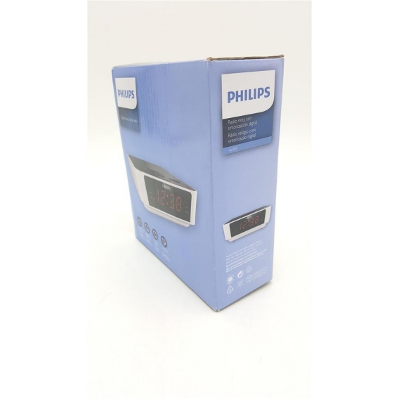 Philips AJ3115/12 Radiowecker (Digital Tuner mit Programmspeicher) weiß/schwarz