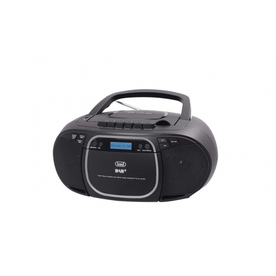 Trevi CMP 576 DAB Stereo Portatile con Ricevitore Digitale DAB / DAB+ / FM con RDS, Mp3, CD, USB, AUX-IN, Display Dot Matrix, St