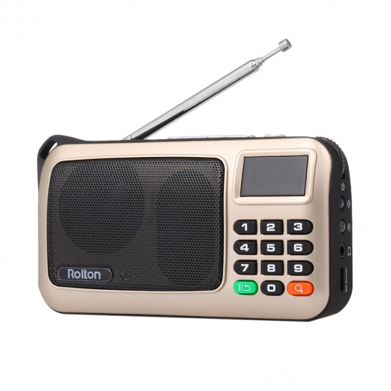 Rolton W405 FM Digital Radio Portable USB Kabel Computer Lautsprecher HiFi Stereo Receiver w / Taschenlampe LED-Anzeige Unterstü