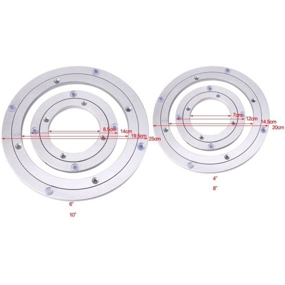 AcserGery Rolltisch. Drehbarer runder Esstisch aus strapazierfähiger Aluminiumlegierung, glatter drehbarer Drehteller für Kuchen