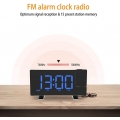 AcserGery Projektionsradiowecker, 180°-Deckenprojektionswecker, USB-FM-Digitaluhr mit zwei Alarmen, Snooze, Sleep-Timer, 12/24h,