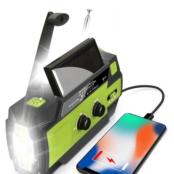 Outdoor Radio Markieren Campingbeleuchtung Aufladen des USB Telefons Solar Handkurbel Radio