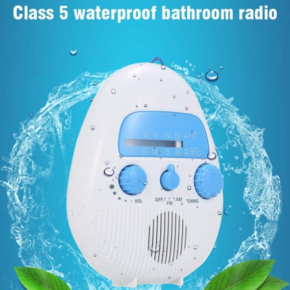 Wasserdichtes Duschradio Wireless Mini tragbare Dusche Radio Lautsprecher mit USB und TF-Kartenanschluss