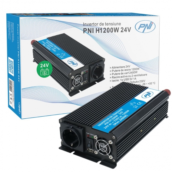 PNI H1200W Inverter Netzteil 24V Ausgang 230V + Geschenk Midland Subzero Headset