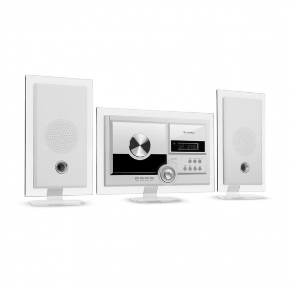 auna Stereo Sonic DAB+ Stereoanlage ,  Wandmontage ,  DAB+/UKW-Radiotuner ,  automatischer CD-Player ,  USB-Port für MP3-Dateien