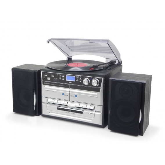 soundmaster stereo HiFi-Musikcenter (schwarz-silber)