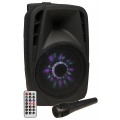 HOLLYWOOD the Starsound - mobile Beschallungsanlage "MB-8 LED" | 300W | Kabelmikrofon | PA-Anlage