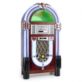 auna Graceland TT - Jukebox, Retro Musikbox, Bluetooth, Plattenspieler, MP3-fähiger CD-Player, USB-Port, SD-Karten Slot, Aufnahm