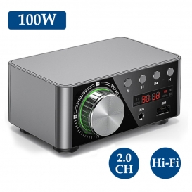 More about HIFI BT5.0 Digitalverstaerker Mini Stereo Audio Amp 100W Zweikanal Sound Power Audio Receiver Stereo AMP USB AUX fuer Heimkino U