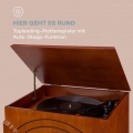 auna Musicbox Jukebox - Retro-Stereoanlage, Musikanlage, Plattenspieler, MP3-fähiger CD-Player, Bluetooth, USB, SD, UKW-Tuner, A