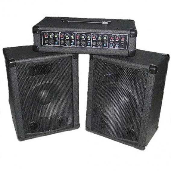 Gesangsanlage - PA System 200W + 2 Boxen