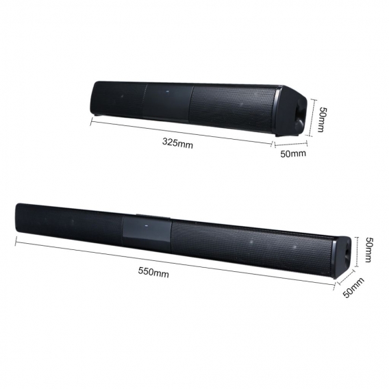 BS-28A Heimkino Bluetooth Soundbar TV Bass Stereo Lautsprecher[Schwarz]