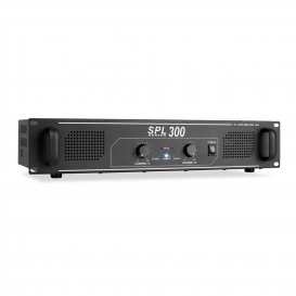 More about Skytec SPL 300 DJ-PA Audio-Verstärker PA-Endstufe (2x 150W RMS, LED-Licht, 48cm Rack-Einbau geeignet) schwarz