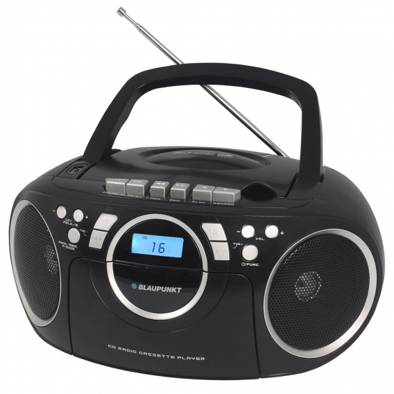 Boombox Tragbarer CD-Player Stereoanlage Kassettenplayer Stereo Mp3 AUX USB FM