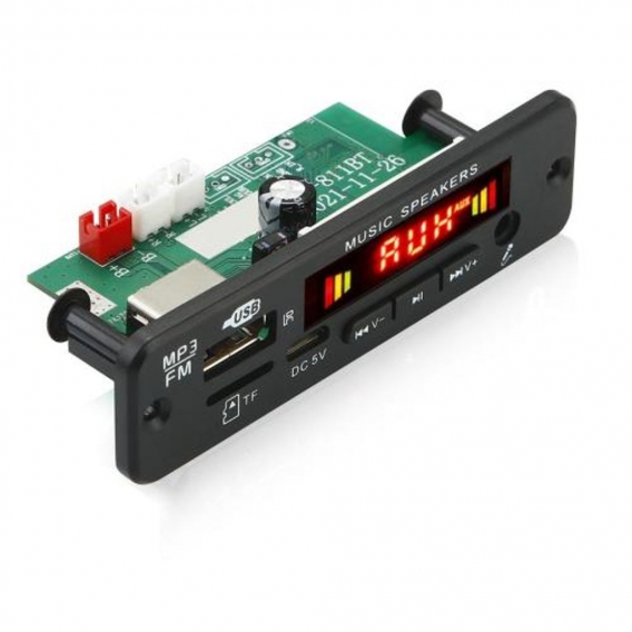 Audio-Decoder-Board-Modul, digitale LED-Anzeige 12V USB AUX TF SD FM-Radio 2x 20W verlustfreies drahtloses Bluetooth-Audio-Fernb