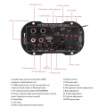 5 \"Bluetooth Verstärkerplatine 12V Mono Stereo Dual MIC DIY mit BT W / To