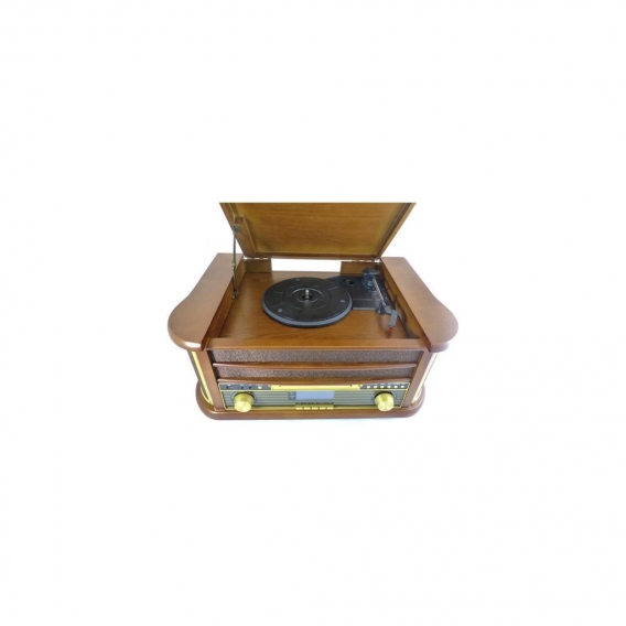 INOVALLEY RETRO29-E Hifi-Vinylkette im Bluetooth-Retro-Stil - CD / K7 Audio / FM / USB