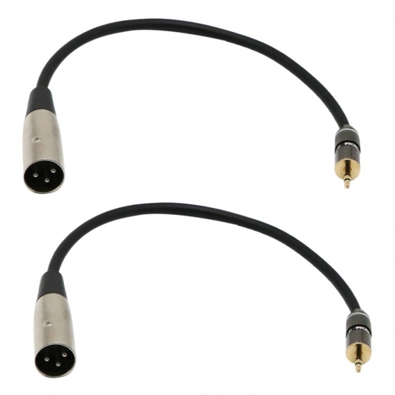 2 Stück 23 Cm Adapterkabel XLR Stecker auf 3,5 Mm Buchse für Digital Audio Player