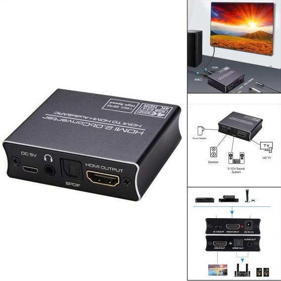 HDMI Audio Extractor Audioausgang ARC Extractor Distributor für TV Home