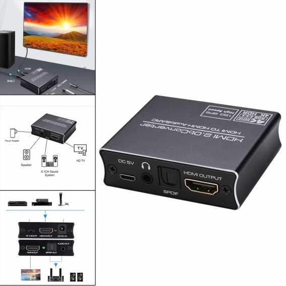 HDMI Audio Extractor Audioausgang ARC Extractor Distributor für TV Home