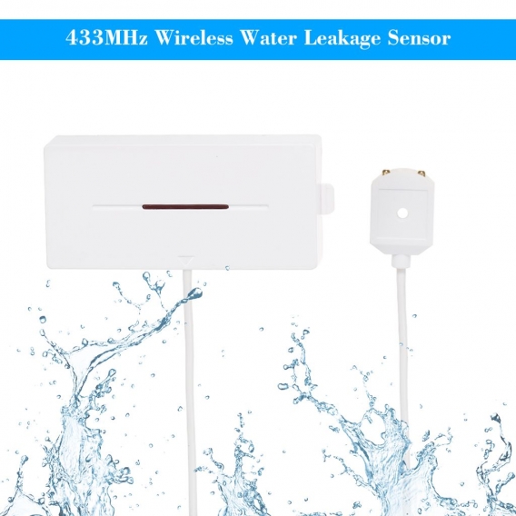 eWeLink 433MHz Drahtloser Wasserlecksensor Wasserlecks Intrusion Detector Alarm Wasserstand Überlaufalarm für Haussicherheits-Al