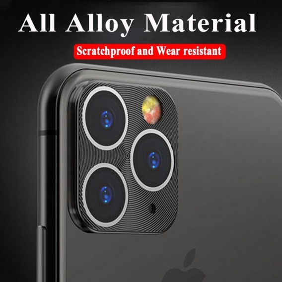 Pyzl Kameraobjektiv-Schutzring für iPhone 11 Pro 11Pro MAX 2019 Telefon-Metalllegierungsschutz