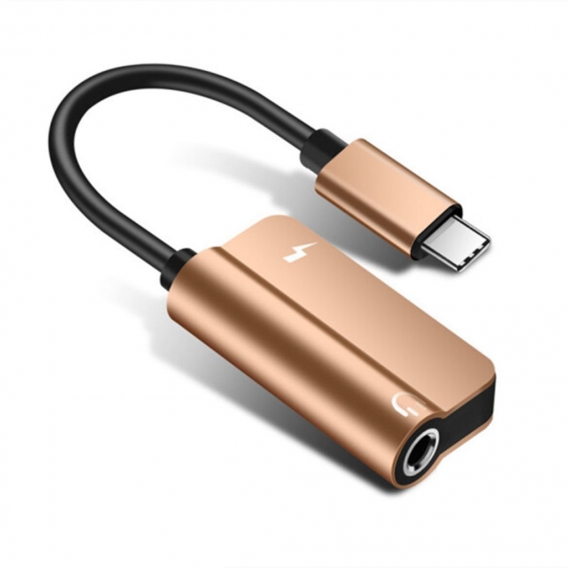 Pyzl Typ-C-auf-3,5-mm-Kopfhörerkabeladapter / Typ-C-USB-C-Stecker auf 3,5-AUX-Audiobuchse für Xiaomi-Android-Telefone