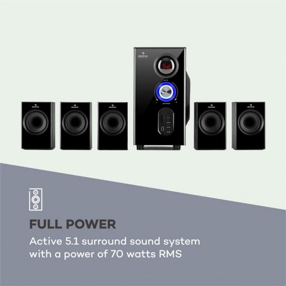 Concept 520 5.1 Lautsprechersystem 75 W RMS OneSide Subwoofer BT  USB SD