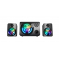 Vakoss SP-3140BK Multimedia-Lautsprechersystem mit RGB-LED-Licht Lautsprechern und Subwoofer 2.1-Kanäle