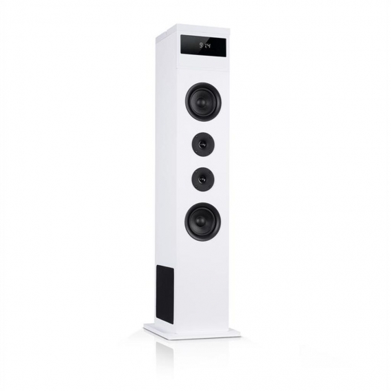 auna Karaboom 100 - 2.1 Lautsprechersystem, Turmlautsprecher, 2.1 Lautsprecher, Standlautsprecher, 120 Watt max. Bluetooth, USB 