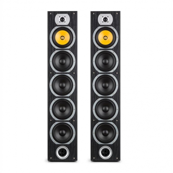 auna V7B - Standlautsprecher, Lautsprecher Boxen, 4-Wege Standboxen, 440 Watt, 3 x 6,5'' Tieftöner, 1 x 6,5'' Subwoofer, 1 x 6,5