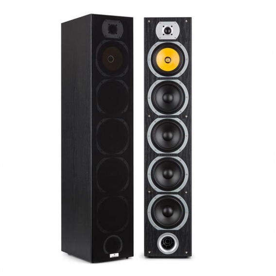 auna V7B - Standlautsprecher, Lautsprecher Boxen, 4-Wege Standboxen, 440 Watt, 3 x 6,5'' Tieftöner, 1 x 6,5'' Subwoofer, 1 x 6,5