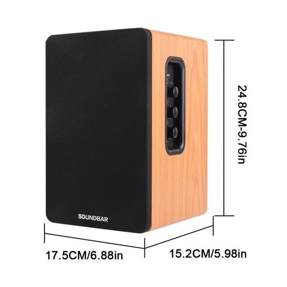 80W Regallautsprecher, Bluetooth Stereo-Lautsprecher, HiFi Lautsprecher für Musik und Heimkino Sound,  4.5“