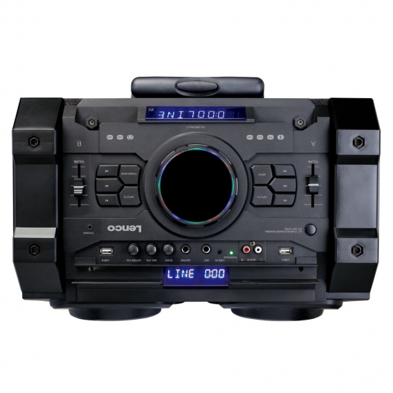 Lenco PMX-350 - Leistungsstarker Party-Lautsprecher mit DJ- und Mixfunktion - 320 Watt RMS - Bluetooth - Integrierter Akku - Par