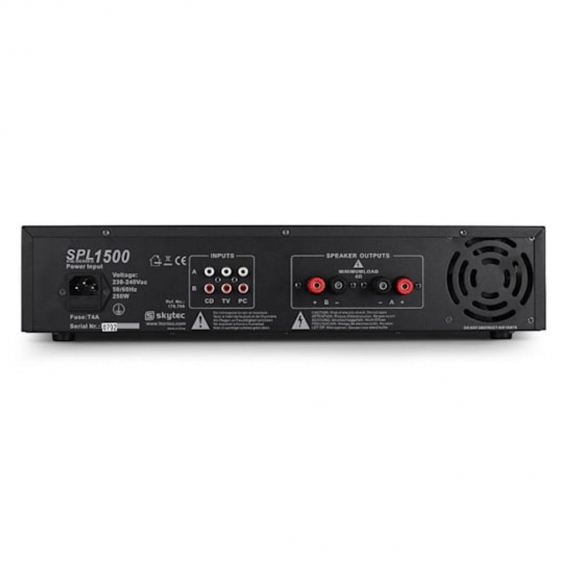 SPL-1500-EQ DJ PA-Verstärker 2-Kanal Endstufe 2 x 750W LED Equalizer