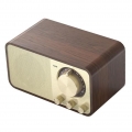 Tragbarer Bluetooth-Lautsprecher, eingebautes Mikrofon, Bassverbesserung, Holz, Vintage, kabellos, Bluetooth 5.0, 5 W, UKW-Radio