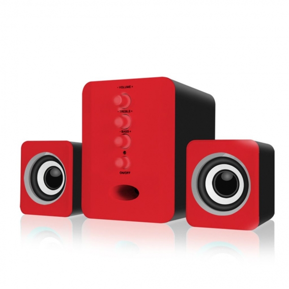 Mini Lautsprecher System mit Subwoofer, USB AUX 3,5 mm Wired Stereo Bass Lautsprecher Multimedia Lautsprechersystem für Desktop-