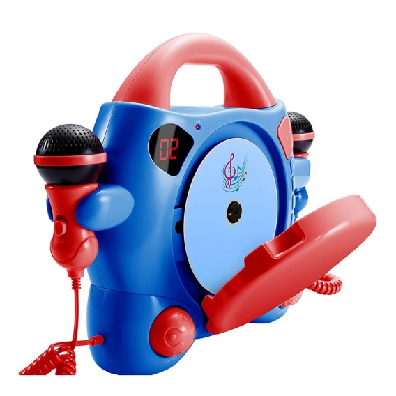 bigben CD-Player CD59 Boy mit 2 Mikrofonen - Farbe: Rot/Blau； AU355246