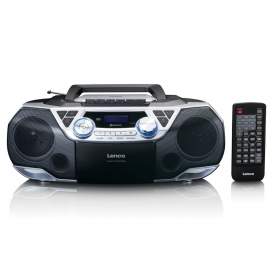 More about Lenco SCD-720SI - Tragbare XXL Boombox mit DAB+ / FM-Radio, Bluetooth, CD-, USB- und Kasetten-Spieler - Silber