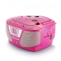 Bigben Interactive CD60RSSTICK Tragbares Kinder Radio, FM, CD-Audio, Portable CD Player, Farbe: Pink