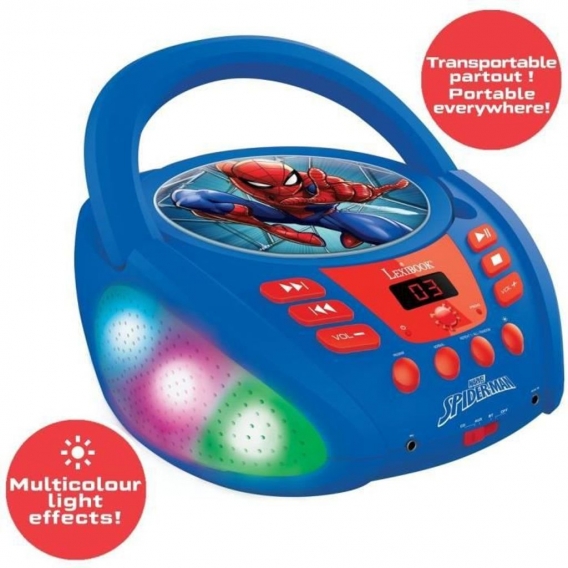 Spider-Man Bluetooth CD-Player mit Lichteffekten