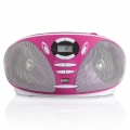 Lenco SCD-300PK - Tragbares Radio MP3 CD USB - Pink