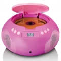 Lenco SCD-620PK - Kinder CD-Player Radio Mikrofon Aux-Eingang Pink