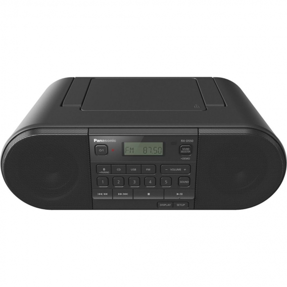 Panasonic Radio CD Player RX-D550E-K Boom Box USB Bluetooth Netz-Batteriebetrieb